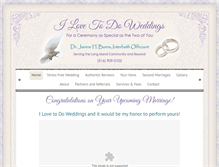 Tablet Screenshot of ilovetodoweddings.com